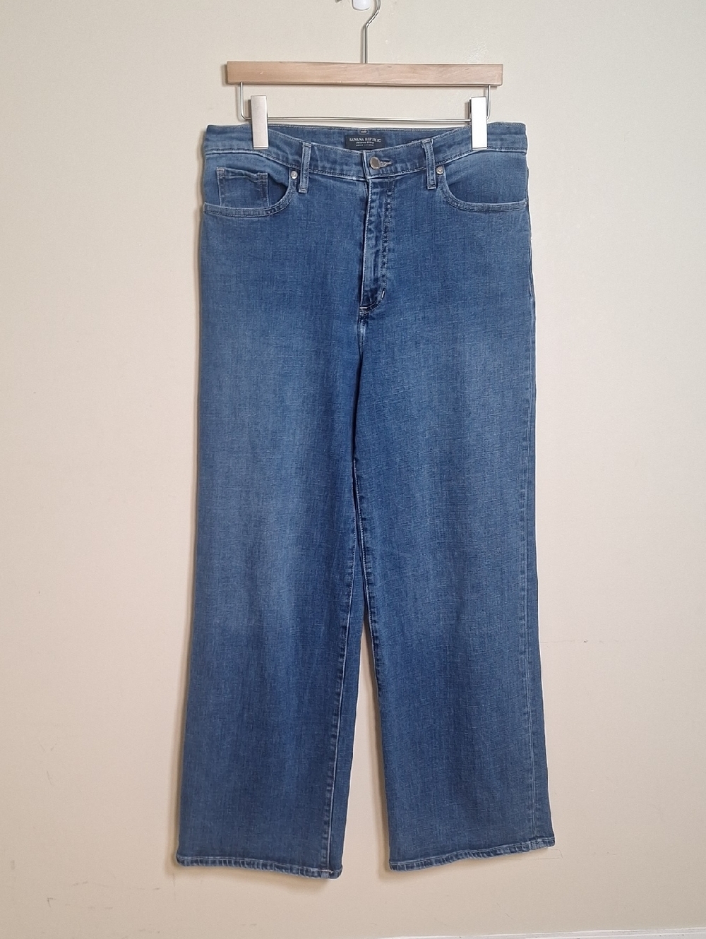 Banana Republic Premium Denum Hi Rise Wide Leg Indigo Jeans Size 31